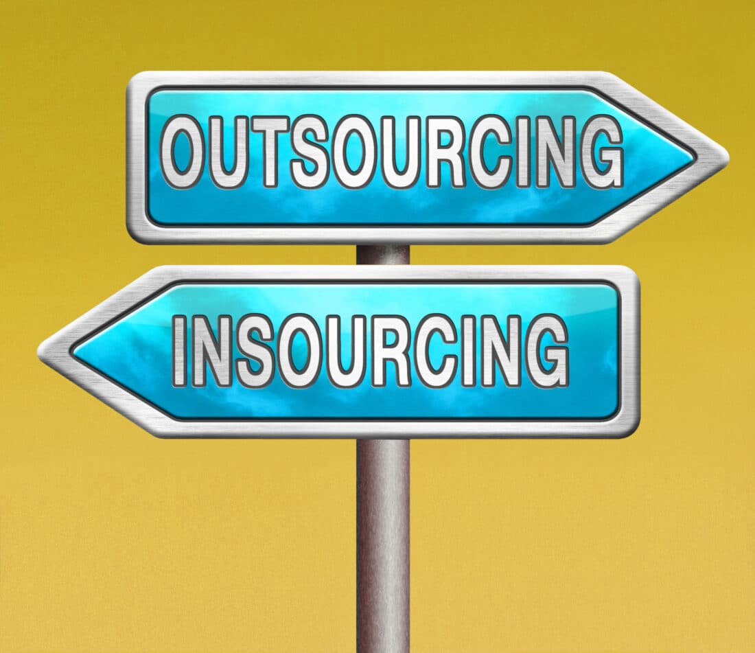 outsourcing (independent contractor) or insourcing (employee)